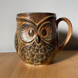 Vintage MCM Holt Howard Stoneware Owl Coffee Mug